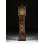 A GEORGE III (1760-1820) JAPANNED CHINOISERIE TALL CASE CLOCK, BY JOHN BAIRD (Active 1770-1830),