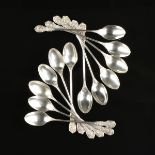 A SET OF TWELVE REED & BARTON STERLING SILVER ICED TEA SPOONS IN THE "FRANCIS I" PATTERN, TAUNTON,