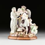 A MEISSEN GROUP OF THE "ROMAN WEDDING," SECOND HALF 19TH CENTURY, modeled in four parts with a young