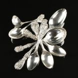 A GROUP OF TEN REED & BARTON STERLING SILVER SERVING SPOONS IN THE "FRANCIS I" PATTERN, TAUNTON,