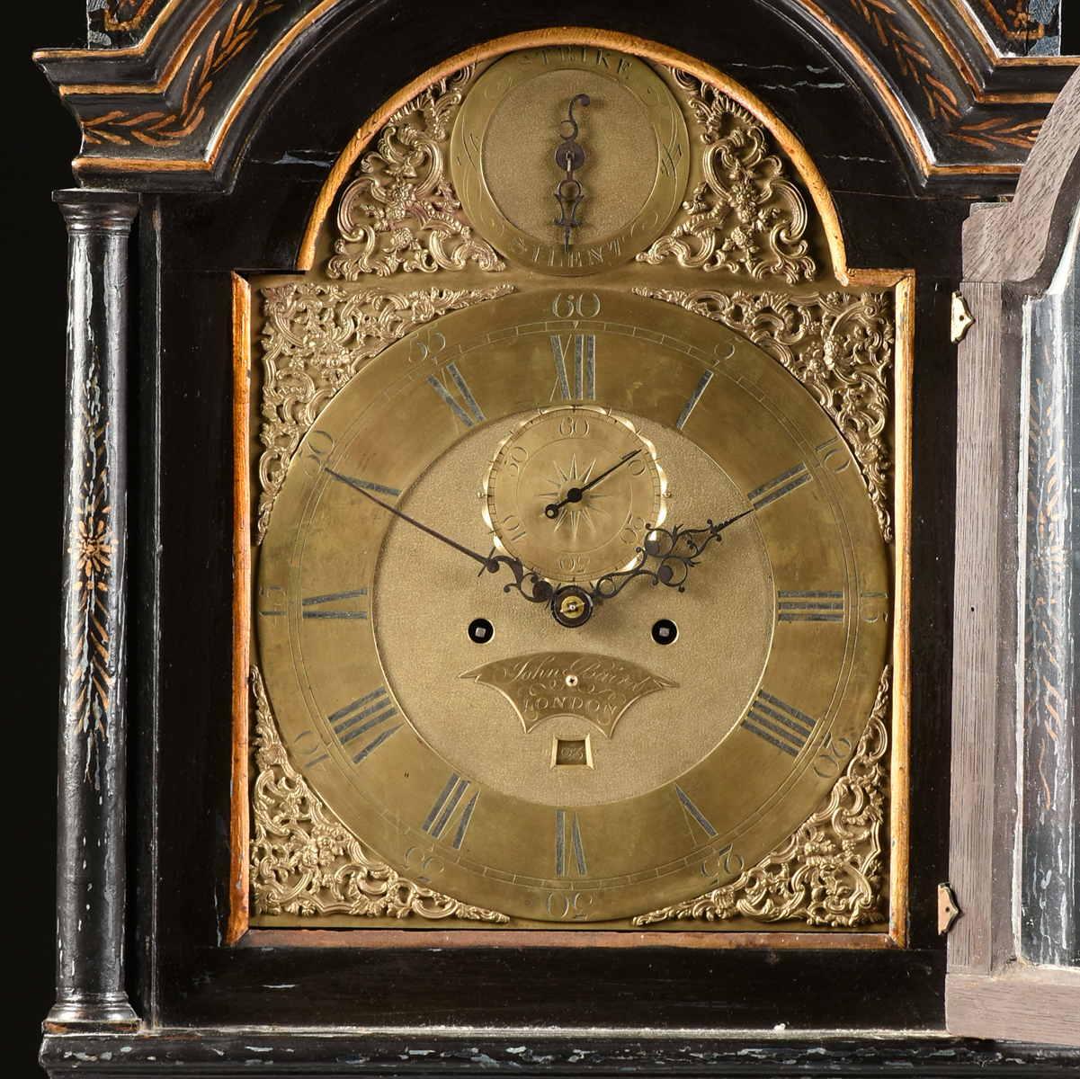 A GEORGE III (1760-1820) JAPANNED CHINOISERIE TALL CASE CLOCK, BY JOHN BAIRD (Active 1770-1830), - Image 2 of 11