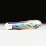 attributed to LOUIS COMFORT TIFFANY (American 1848-1933) AN UNUSUAL FAVRILE GLASS HANDLE WITH