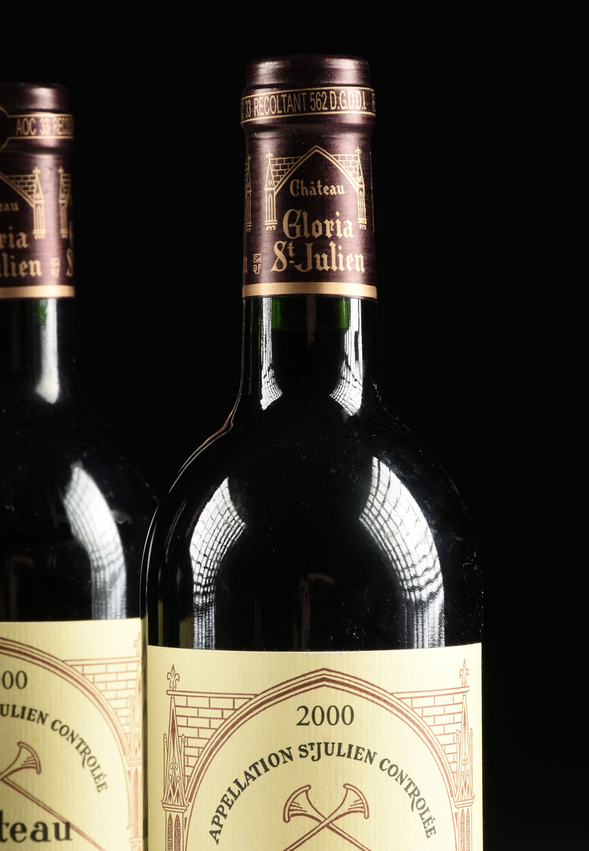 FOUR BOTTLES OF 2000 CHATEAU GLORIA ST. JULIEN, BORDEAUX BLEND, FRANCE, 750ml bottles. Condition: - Image 3 of 9