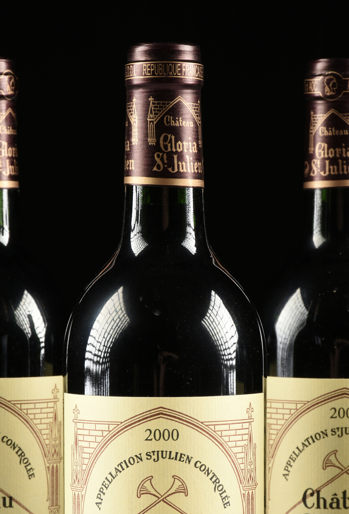 FOUR BOTTLES OF 2000 CHATEAU GLORIA ST. JULIEN, BORDEAUX BLEND, FRANCE, 750ml bottles. Condition: - Image 5 of 9
