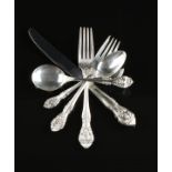 A ONE HUNDRED TWENTY PIECE SET OF GORHAM MFG. CO. STERLING SILVER FLATWARE IN THE "KING EDWARD"