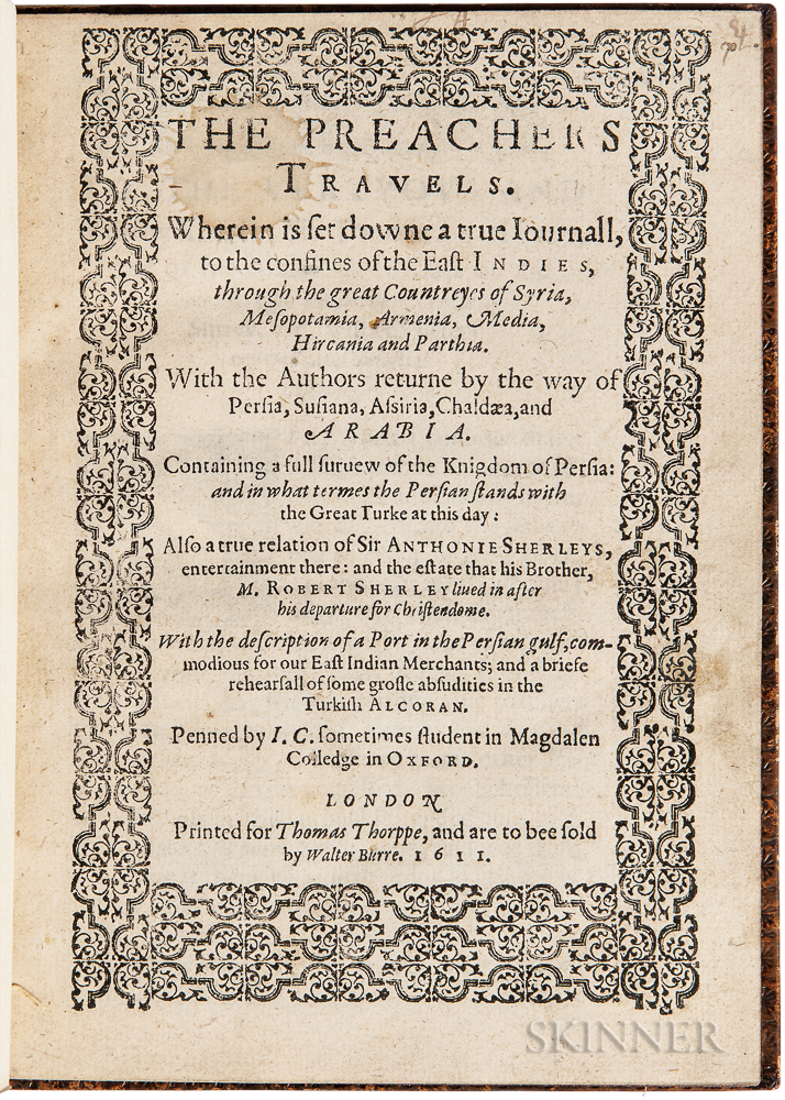 Cartwright, John, of Magdalen College, Oxford (fl. circa 1599) The Preachers Travels. Wherein is set