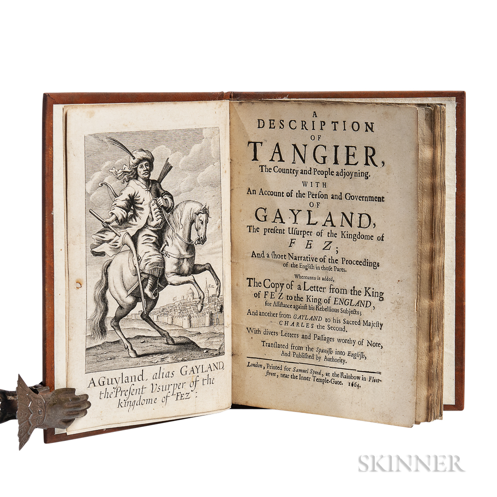 A Description of Tangier, the Country and People Adjoyning. London: Printed for Samuel Speed, at the