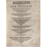 Cosin, Richard (1549?-1597) An Apologie for Sundrie Proceedings by Iurisdiction Ecclesiasticall,