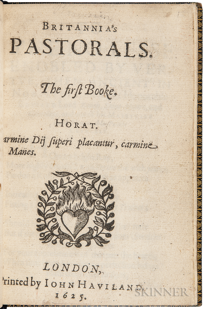 Browne, William (1590-c. 1645) Britannia's Pastorals. First and Second Books. London: Printed by