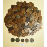 A quantity of copper/bronze halfpennies and pennies including: Eire and Channel Islands - approx 3