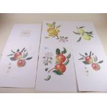 Two folios of four Bulmers prints of apples