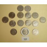 A quantity of pre-decimal halfcrowns, cupro-nickel - all Elizabeth II - start date 1953 First