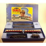 A Hornby Dublo EDP12 passenger train gift set with Duchess of Montrose engine, boxed