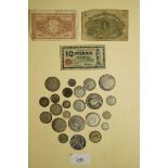 A quantity of silver content of approx 80 grams silver - highlights are: Straits Settlement 5