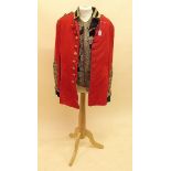 A Victorian Fifth Dragoon Guards officer's uniform comprising jacket and waistcoat, trousers and