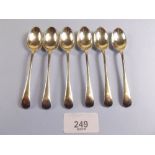 A set of six silver coffee spoons, Sheffield 1906 - 89g