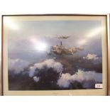 Robert Taylor - limited edition print 'Lancaster' signed by Leonard Cheshire - 34 x 46cm