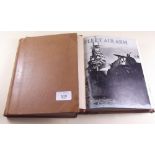 Two bound volumes of WWII HMSO publications: Front Line, Transport, Ark Royal, Fleet Air Arm, East