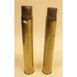 A pair of brass shell cases 1917