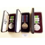 Three commemorative medals, boxed - for Battle of Britain and Bomber Command