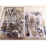 A quantity of silver plated cutlery including Oneida silver plated cutlery set with six place