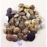 A collection of Naval buttons