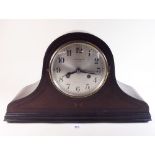 An early 20th century mantel clock by Bravingtons with striking movement