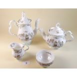 A Royal Doulton Brambly Hedge four piece teaset consisting of teapot, coffee pot, milk and sugar