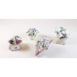 Four Royal Doulton floral ornaments from the Brambly Hedge collection including Summer Bouquet,