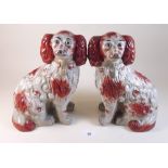 A pair of Staffordshire dogs - 25cm high