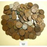 A quantity of pre-decimal British coins with some Channel Islands and Eire - approx 1.2 kilos