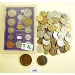 A quantity of 19th and 20th century world coins including examples from: Africa, Belgium, Canada,