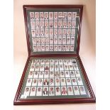 Two sets of framed cigarette cards - cricketers