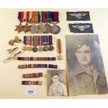 A group of six WWII medals to Corporal G McKnight RAF 1481646:- 1939 - 45 Star, Africa Star, Defence