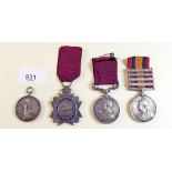 A Queens South Africa medal and Army Long Service and Good Conduct medal to '4654 SJT.A.Thom. R.