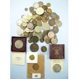 A tin of British pre-decimal coinage, plus Channel Islands and Eire - examples George III to Eliz II