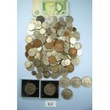 A quantity of mainly British pre-decimal and decimal, commemoratives and mutant turtle tokens -