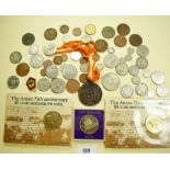 A quantity of Australia and New Zealand coinage and medallions including 2 x Anzac $5 75th