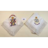 Two military handkerchiefs for Royal Hussars and RAF