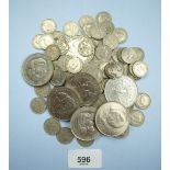 A quantity of British coinage including: George V crown 1935, 6 commemorative's and George VI,