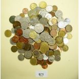 A quantity of world coins including British, French, USA and Eire etc, some Euro's - Condition: Fine