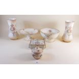A group of six items of Crown Devon and Crown Ducal china
