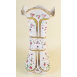 An Edwardian porcelain vase painted roses and gilt decoration - 30cm