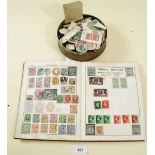 A Victory stamp album and tin of GB All World, mint and used, defin and commem from QV to KGVI
