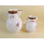 Two Coalport Caughley mask jugs