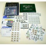 Stamps - two albums of Royal Commemorative stamps and mint GB decimal commemorative stamps, FV £