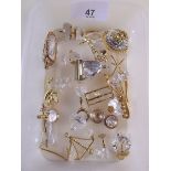 A collection of seventeen Swarkovski crystal ornaments