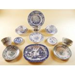 A collection of early 19th century children's miniature tea wares and a group of four early 19th