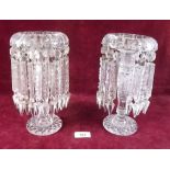 Two Victorian cut glass lustres