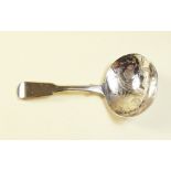 A silver caddy spoon by WP, Birmingham 1814